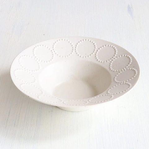 ミナペルホネンtambourine Bit 深皿deep plate white ミナペルホネンtambourine Bit 深皿deep plate white