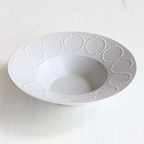 ミナペルホネンtambourine Bit 深皿deep plate white ミナペルホネンtambourine Bit 深皿deep plate white