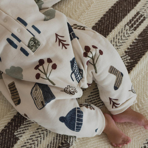 【ネコポス送料無料】organic zoo（オーガニックズー）2025AW Cosy Wild Onesie Undyed  長カバーオール、袖ロンパース