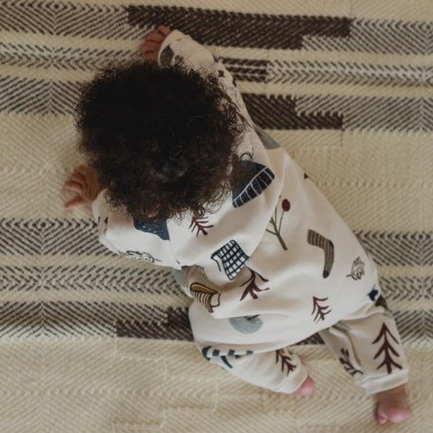 【ネコポス送料無料】organic zoo（オーガニックズー）2025AW Cosy Wild Onesie Undyed  長カバーオール、袖ロンパース