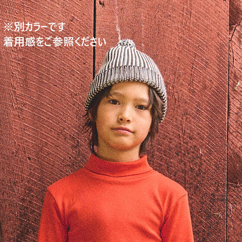 【D2】Misha&Puff（ミーシャアンドパフ）2024AW  Strata Garter Hat -  Citron×Pink Lilac- キッズニット帽