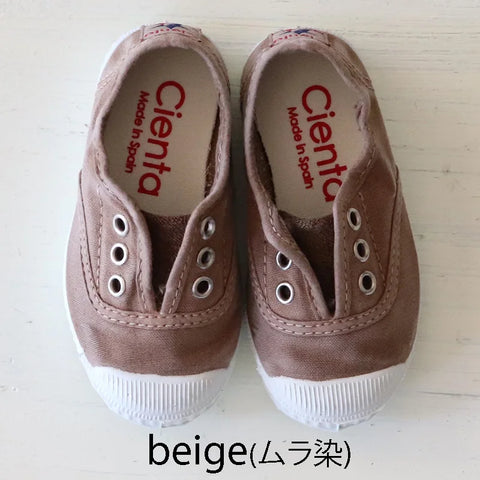 Cienta（シエンタ） スリッポン デッキシューズ 靴 キャンバス スニーカー 【ムラ染】21-34サイズ(12.5-21cm) 70777