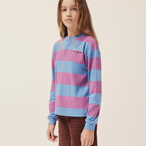 The Campamento 2024AW PURPLE STRIPES LONG SLEEVES KIDS TSHIRT Kids long sleeve T-shirt