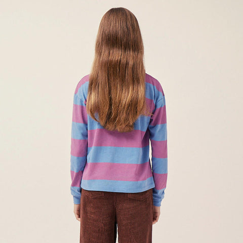 The Campamento（カンパメント） 2024AW PURPLE STRIPES LONG SLEEVES KIDS TSHIRT キッズ長袖Tシャツ