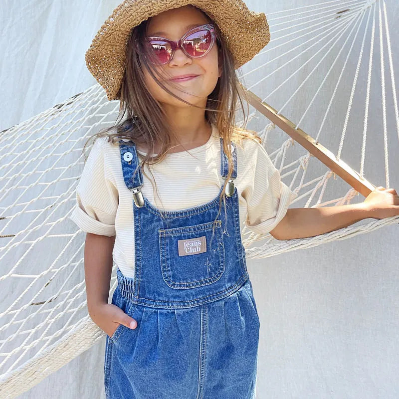 ☆4.Twin Collective Kids Bowie Bubble Overall 70's hemp blue