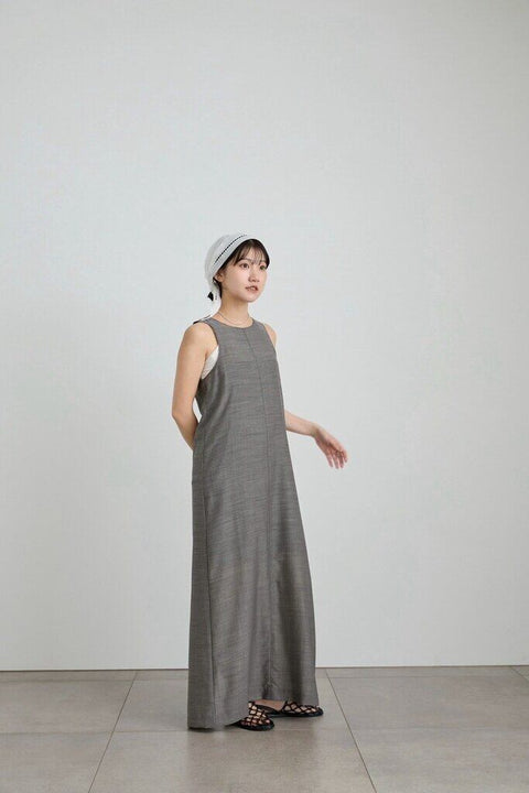 【4月下旬入荷次第お届けのご予約】anuke（アンヌーク） Woolchambray Sleeveless Onepiece 62710301.