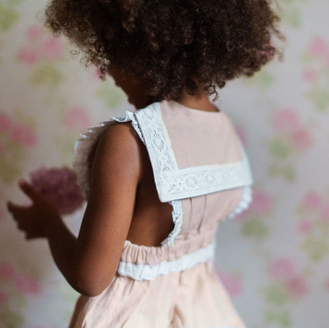 【drop2】Little Cotton Clothes（リトルコットンクローズ）2026SS Beatrix Romper in Powder ロンパース