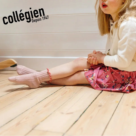 collegien（コレジアン）    Delphine - Lettuce Trim Ribbed Socks    レタストリムリブソックス    【2965】