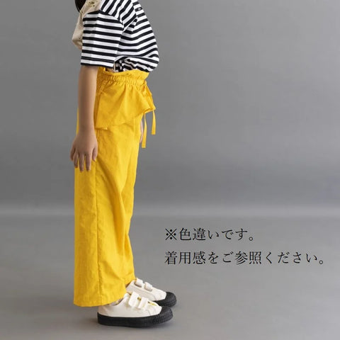 ★folkmade（フォークメイド）2023SS apron shirring pants black エプロンシャーリングパンツ