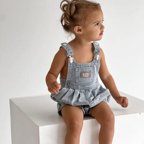 【drop3】Twin Collective Kids Bowie Bubble Romper Fame Blue ロンパース (twincollective)