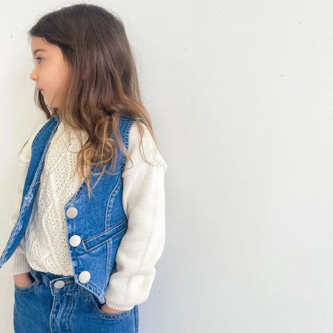 Kids jean vest clearance