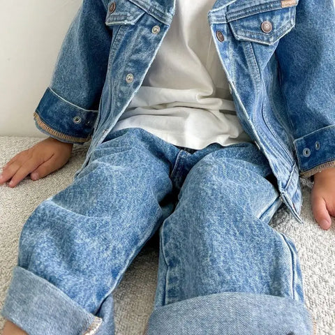 【drop3】Twin Collective Kids JAGGER JEAN THUNDER BLUE デニムパンツ(twincollective)