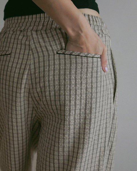 【5月上旬入荷次第お届けのご予約】anuke（アンヌーク） Suckercheck Loose Pants 62710720.