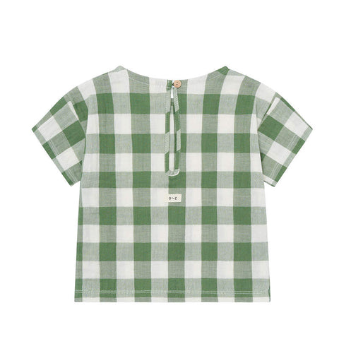【ネコポス送料無料】【D1】organic zoo（オーガニックズー）2026SS Dill Gingham Boxy T-Shirt　ボクシー半袖Tシャツ