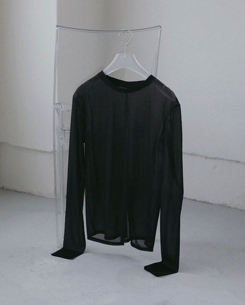 【2月中旬入荷次第お届けのご予約】anuke（アンヌーク） Slit Chiffon Tops 62710606.