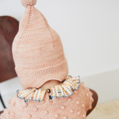 【D2】Misha&Puff（ミーシャアンドパフ）2024AW  Pointy Peak Hat -Faded Rose- ベビー帽