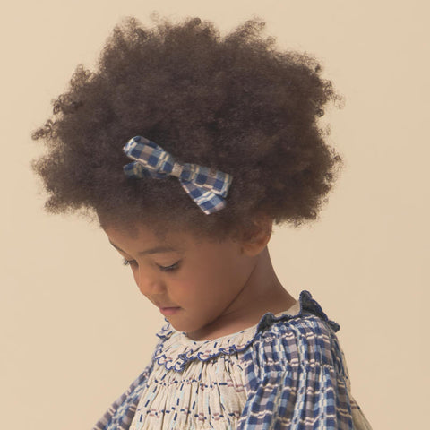 Lali Kids（ラリキッズ）2025AW Bow Set in Double-Sided Yarn Dye　リボンセット、ヘアアクセ