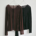【4月中旬入荷次第お届けのご予約】anuke（アンヌーク） Sheer Tulle Cardigan 62710420.