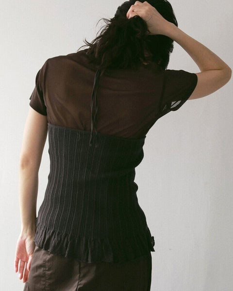 【4月中旬入荷次第お届けのご予約】anuke（アンヌーク） Sheer Tulle T-shirts 62710625.