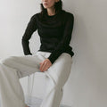 【2月中旬入荷次第お届けのご予約】anuke（アンヌーク） Slit Chiffon Tops 62710606.