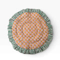 saruche（サルーチェ）Baby Play Mat Round Frill - スモールサイズ / 厚手 - Olive Brown リバーシブルプレイマット.