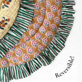 saruche（サルーチェ）Baby Play Mat Round Frill - スモールサイズ / 厚手 - Olive Brown リバーシブルプレイマット.