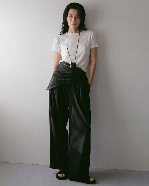 【2月中旬入荷次第お届けのご予約】anuke（アンヌーク） Twill Tuck Widepants 62710712.