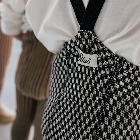 【6/12Mサイズは12/10頃入荷次第のお届け】【ネコポス不可】AC-1 Silly Silas（シリーサイラス） Footless Classic  Atelier Collection -Black×White Checked-  チェック柄 フットレス　クラシックブラック