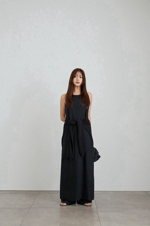 【4月下旬入荷次第お届けのご予約】anuke（アンヌーク） Woolchambray Sleeveless Onepiece 62710301.