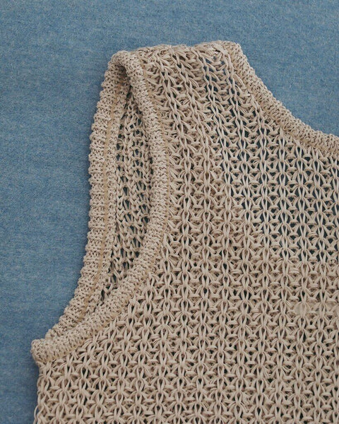 【4月下旬入荷次第お届けのご予約】anuke（アンヌーク） Paperyarn Knit Vest 62710510.