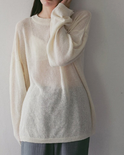 【3月中旬入荷次第お届けのご予約】anuke（アンヌーク） Cottonlinen Loose Knit 62710513.