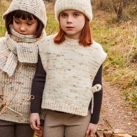 ・MABLI（マブリ） 2024AW BLEWOG VEST - MOSS SPECKLE- ニットベスト