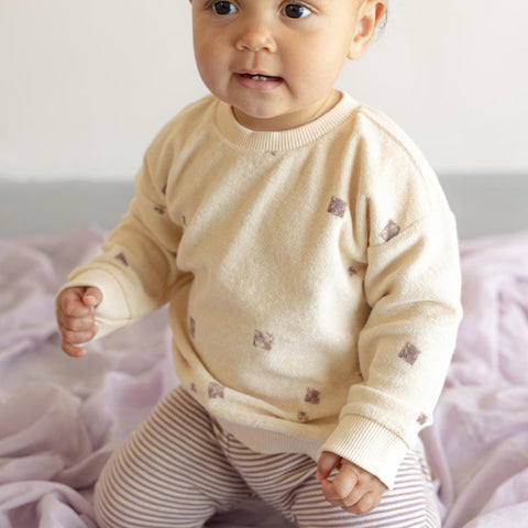 Phil&Phae（フィルアンドフェ）2024SS Frotté baby sweater tiles soft amethyst スウェットトップス