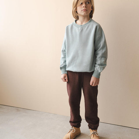 Phil&Phae（フィルアンドフェ）2024AW Chunky fabric-mix sweater -stormy-  長袖スウェットシャツ