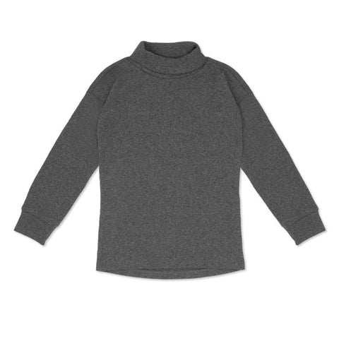 Phil&Phae（フィルアンドフェ）2024AW Rib turtleneck top l/s -dark grey melange-  リブタートルトップス