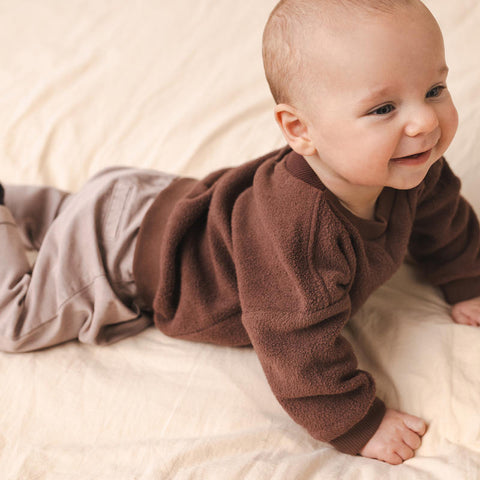 Phil&Phae（フィルアンドフェ）2024AW Teddy baby sweater -burnt umber-  ベビースウェット