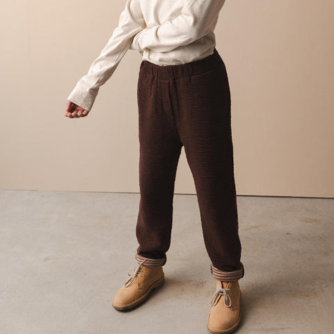 Phil&Phae（フィルアンドフェ）2024AW Textured loose pants -burnt umber-  ルーズパンツ