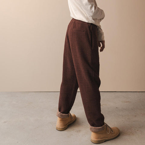 Phil&Phae（フィルアンドフェ）2024AW Textured loose pants -burnt umber-  ルーズパンツ