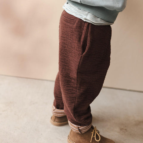 Phil&Phae（フィルアンドフェ）2024AW Textured loose pants -burnt umber-  ルーズパンツ.