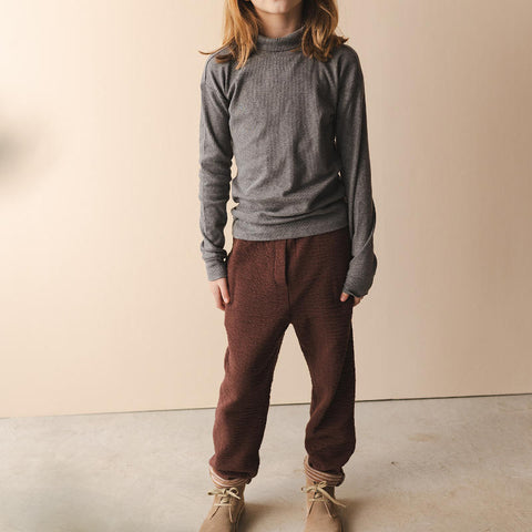 Phil&Phae（フィルアンドフェ）2024AW Textured loose pants -burnt umber-  ルーズパンツ