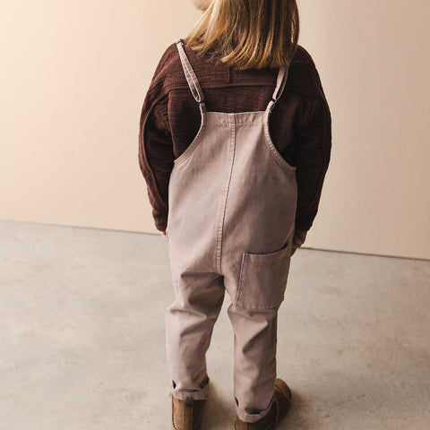 Phil&Phae（フィルアンドフェ）2024AW Twill loose dungarees -dust-  キッズダンガリーパンツ