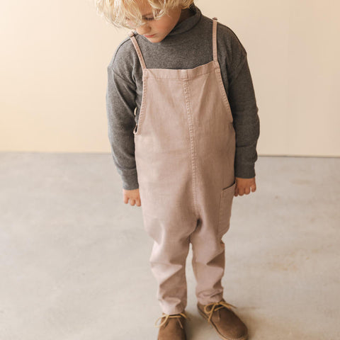 Phil&Phae（フィルアンドフェ）2024AW Twill loose dungarees -dust-  キッズダンガリーパンツ