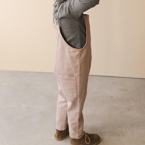 Phil&Phae（フィルアンドフェ）2024AW Twill loose dungarees -dust-  キッズダンガリーパンツ