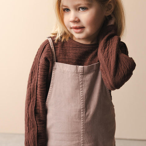 Phil&Phae（フィルアンドフェ）2024AW Twill loose dungarees -dust-  キッズダンガリーパンツ