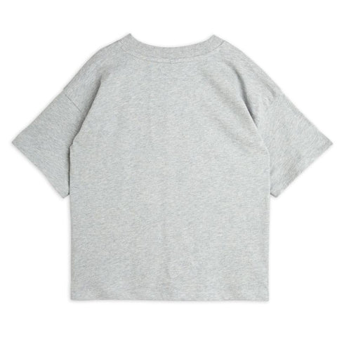 mini rodini（ミニロディーニ） 2024AW CAT SP SS TEE Grey melange キャットプリントTシャツ