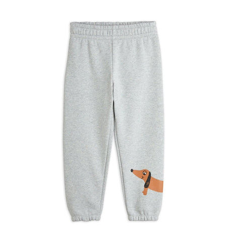 mini rodini（ミニロディーニ） 2024AW DOG SP SWEATPANTS Grey melange ドッグスウェットパンツ.