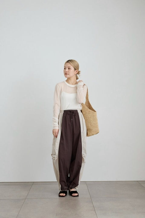 【2月中旬入荷次第お届けのご予約】anuke（アンヌーク） Slit Chiffon Tops 62710606.