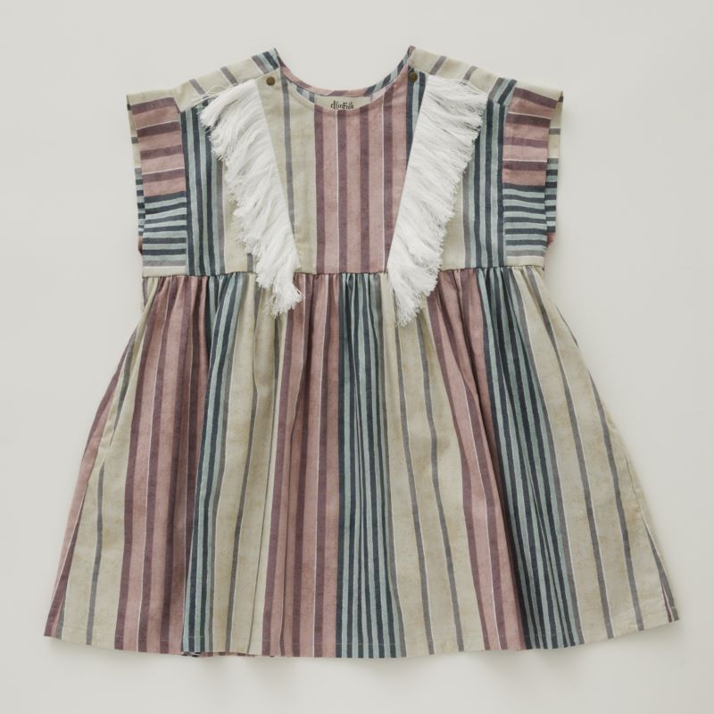 elfinFolk（エルフィンフォルク）2024SS Multi stripe Dress マルチ 