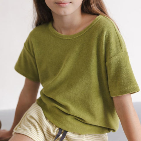 Phil&Phae（フィルアンドフェ）2025SS　Frotté oversized tee s/s  matcha  オーバーサイズTシャツ