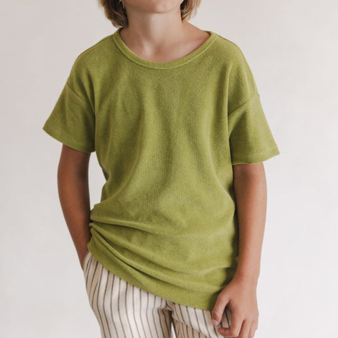 Phil&Phae（フィルアンドフェ）2025SS　Frotté oversized tee s/s  matcha  オーバーサイズTシャツ